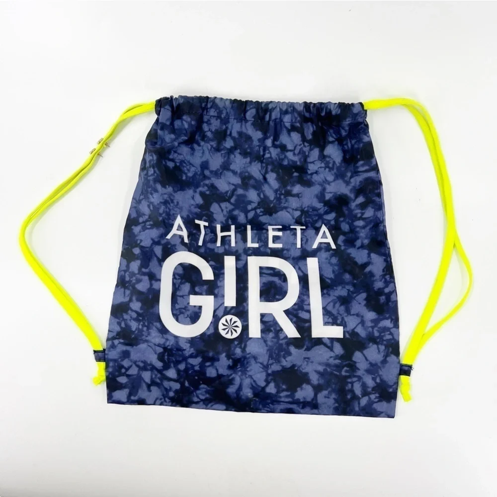 ✅.Athleta Girl Blue‎ Tie Dye Drawstring Bag Backpack